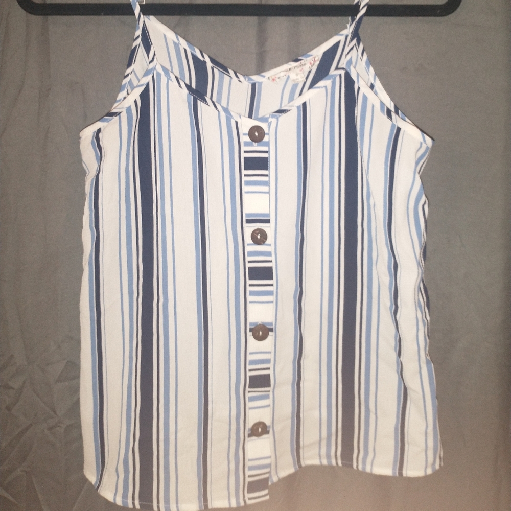 Pink Rose Button Up Tank